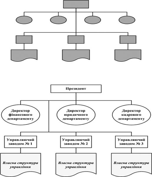 Схема дивізіональної організаційної структури